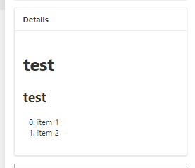 Markdown result